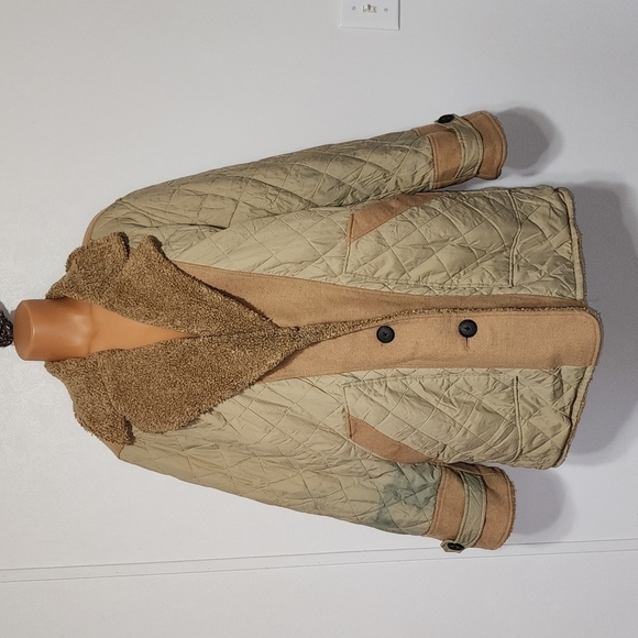 Derek Lam Women Amelie Faux Shearling Reversible Coat Jacket Camel Size 16 - Picture 8 of 14